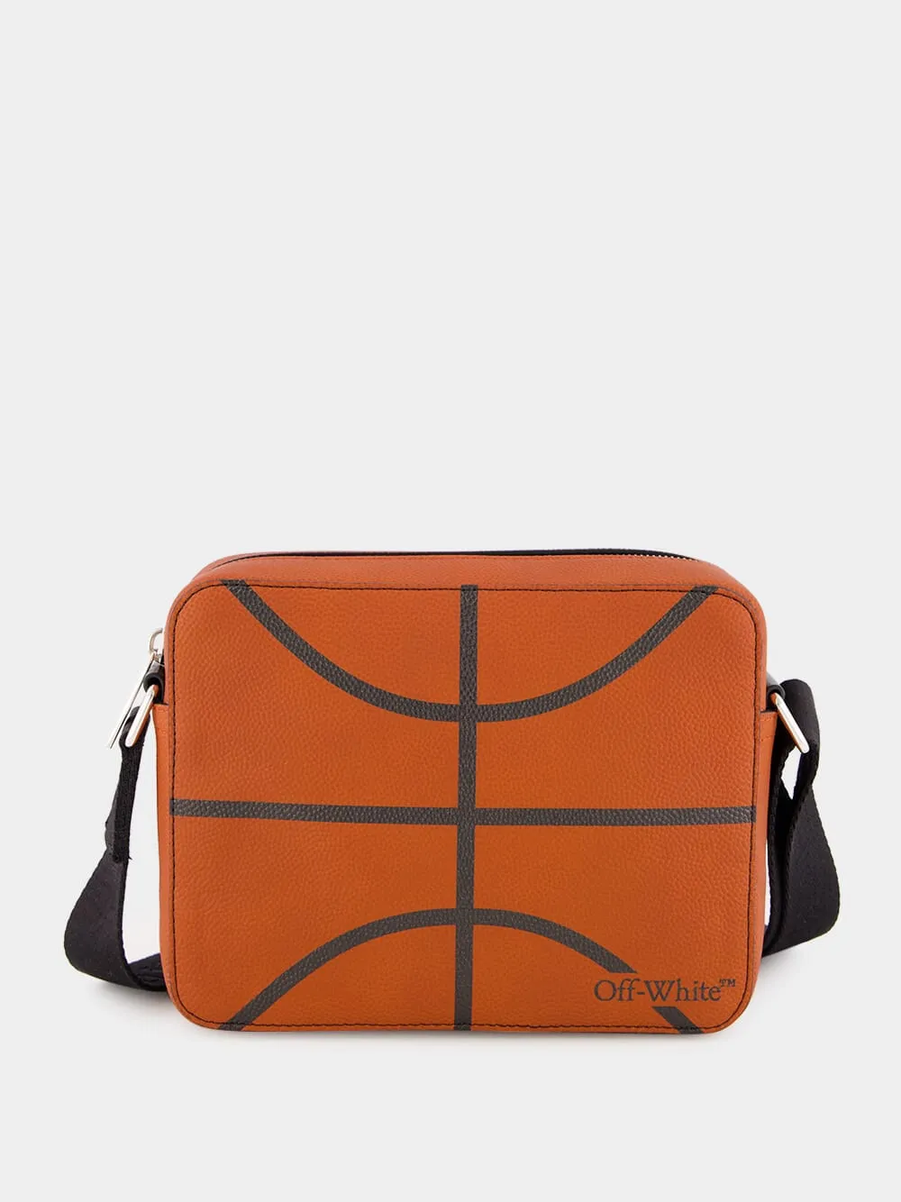 Orange Basketball Camera Bag in Calfskin