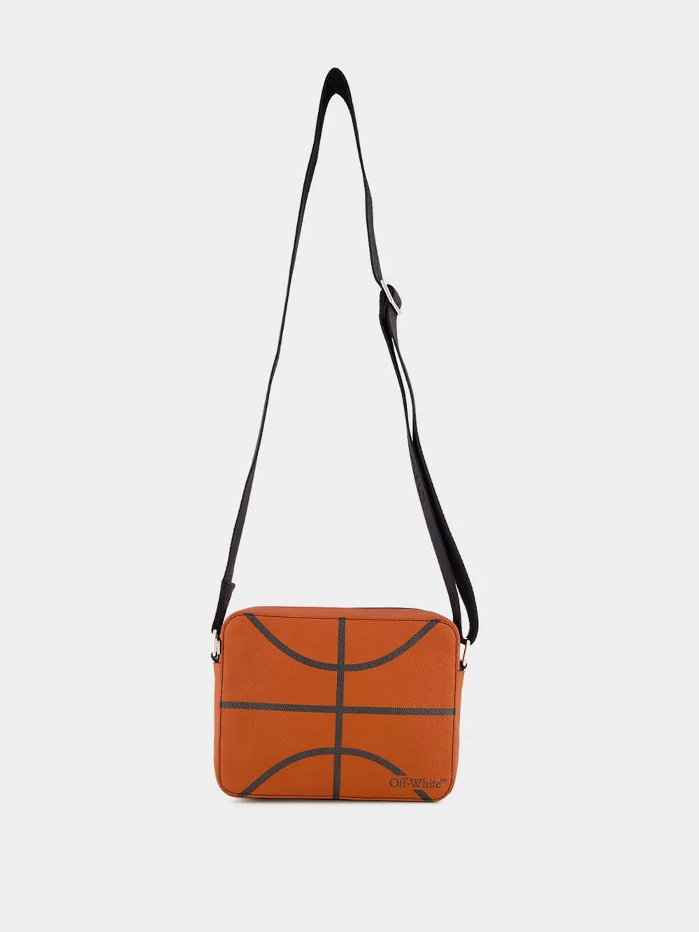 Orange Basketball Camera Bag in Calfskin