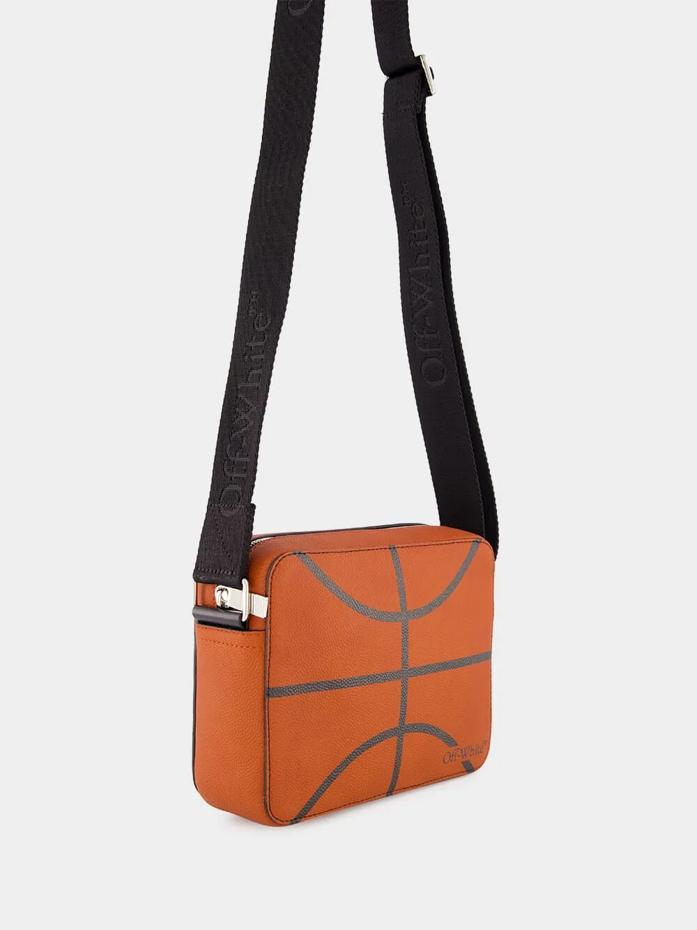 Orange Basketball Camera Bag in Calfskin