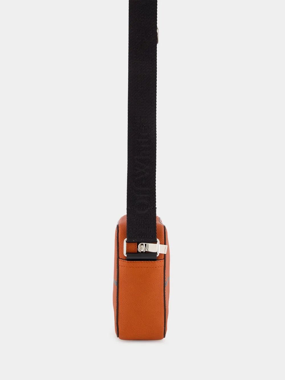 Orange Basketball Camera Bag in Calfskin