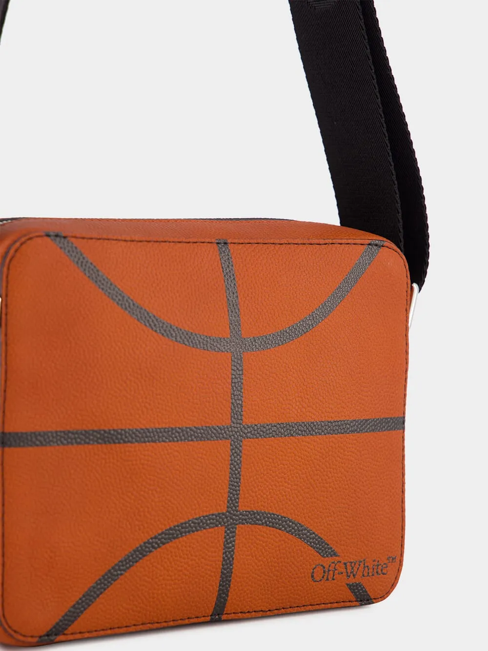 Orange Basketball Camera Bag in Calfskin