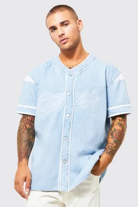 Oversized Official Denim Baseball Shirt