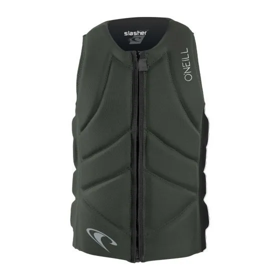 O'Neill Slasher Comp Mens Impact Vest - Dark Olive/Black