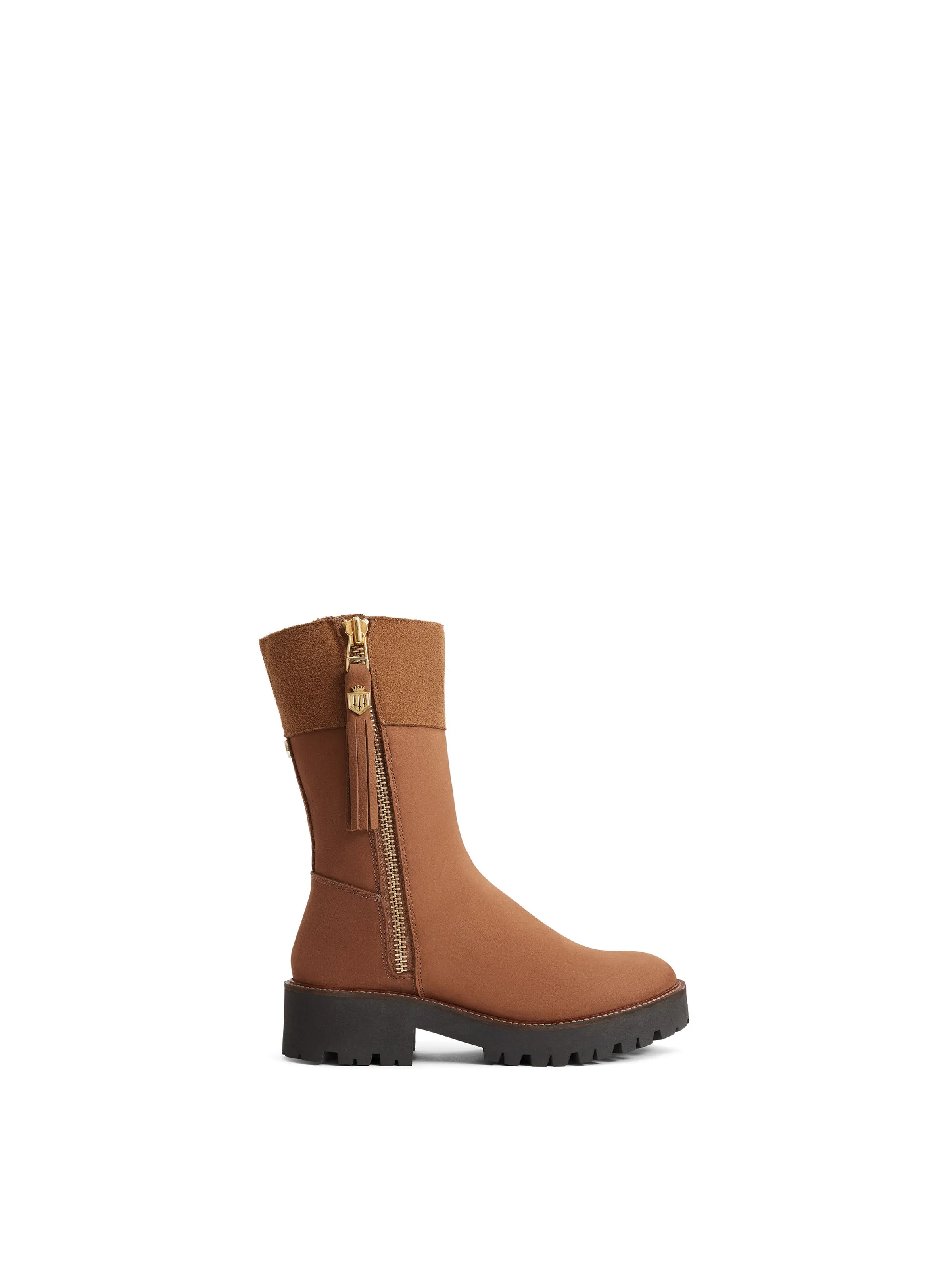 Paris cognac Quarter-Length Boots