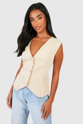 Petite Tailored Woven Vest