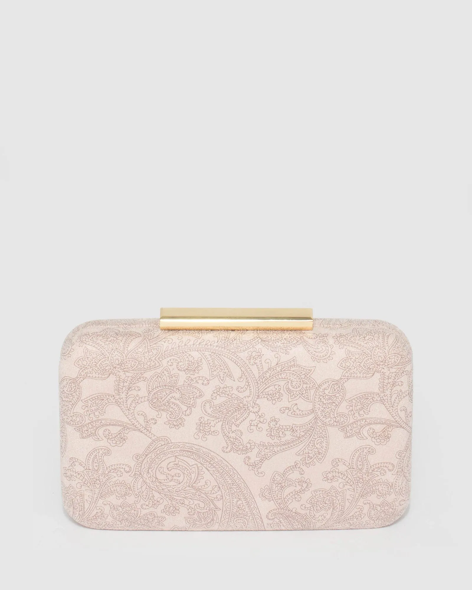 Pink Cassie Rectangle Hardcase Clutch Bag