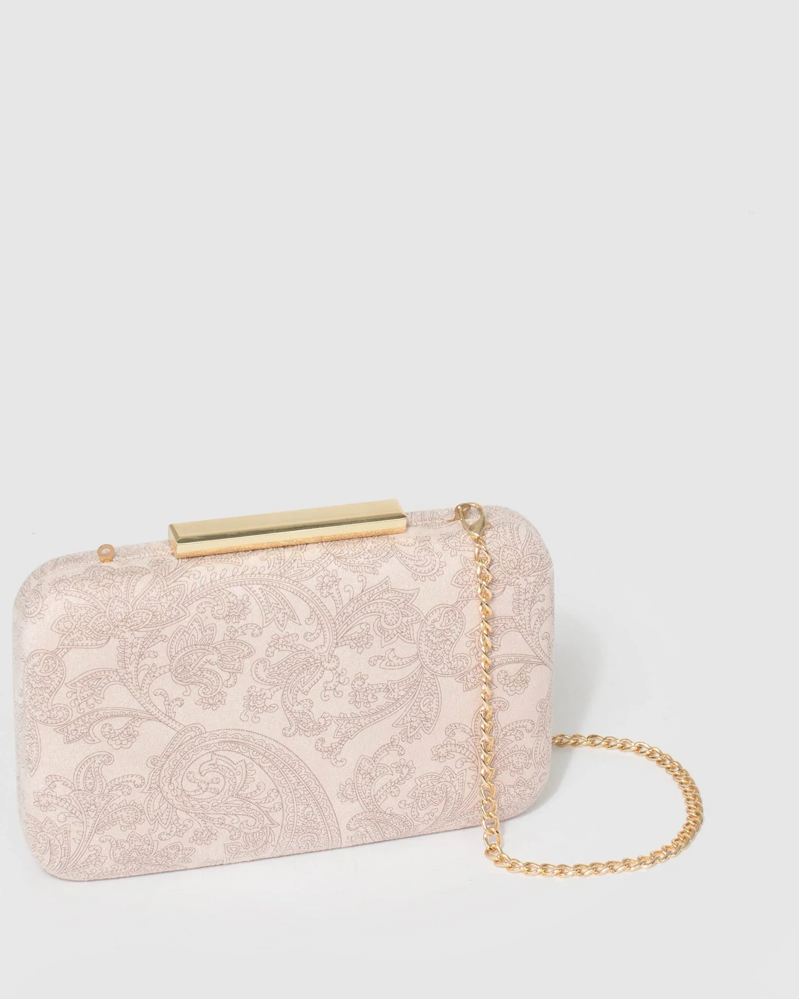 Pink Cassie Rectangle Hardcase Clutch Bag