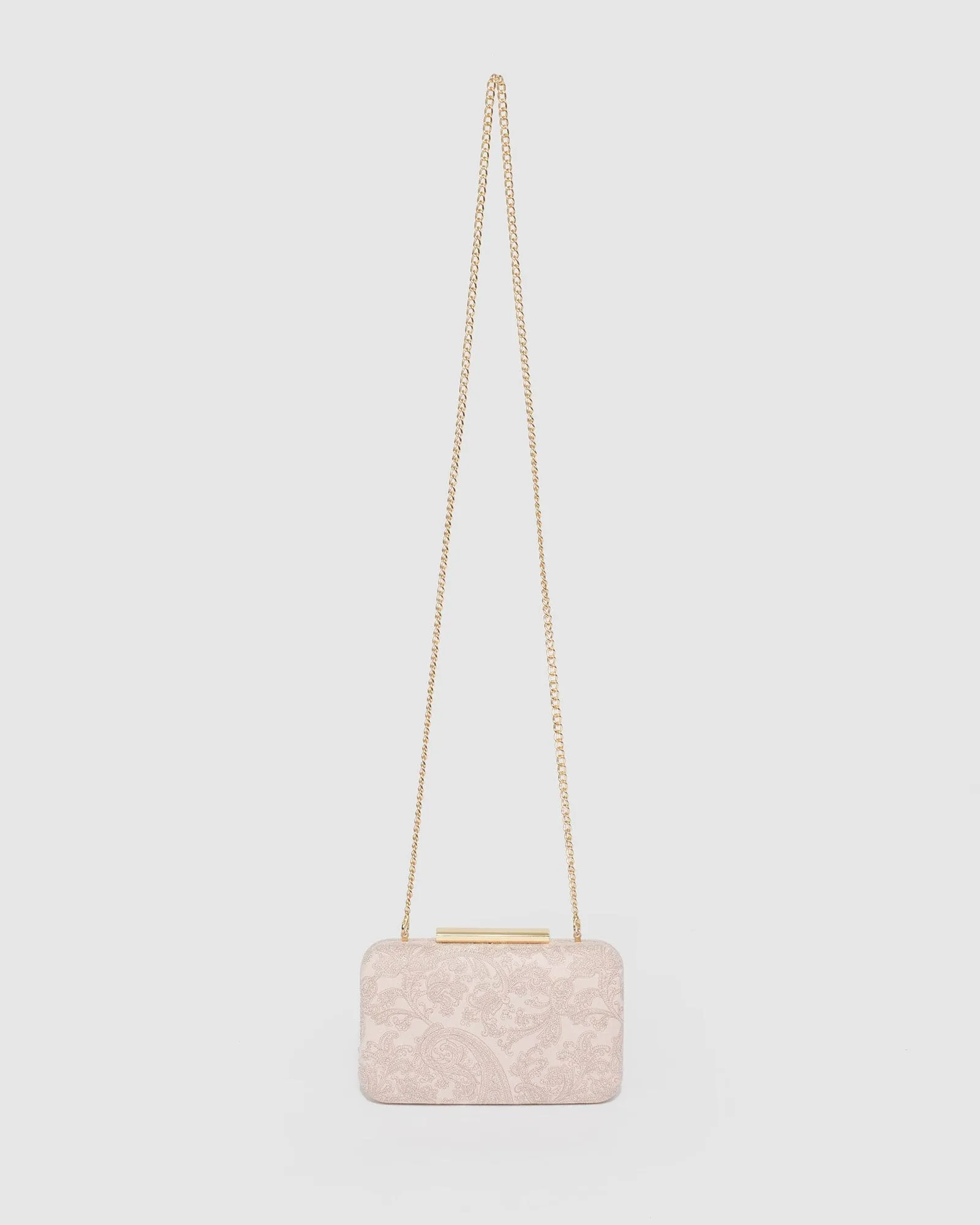 Pink Cassie Rectangle Hardcase Clutch Bag