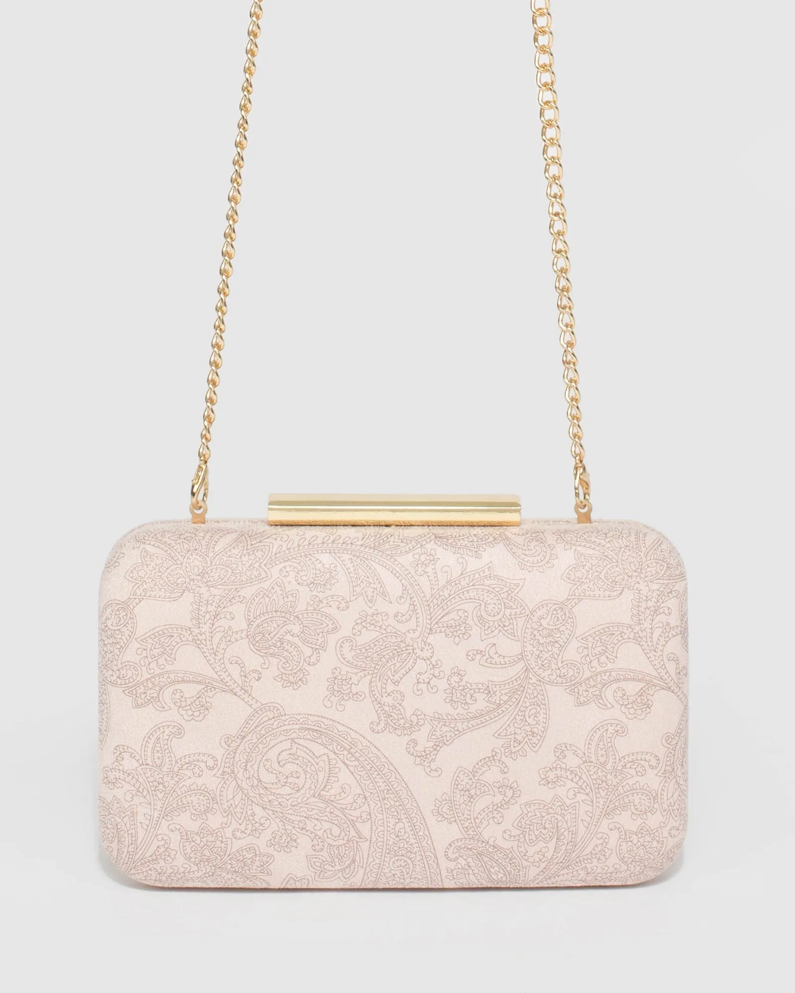 Pink Cassie Rectangle Hardcase Clutch Bag