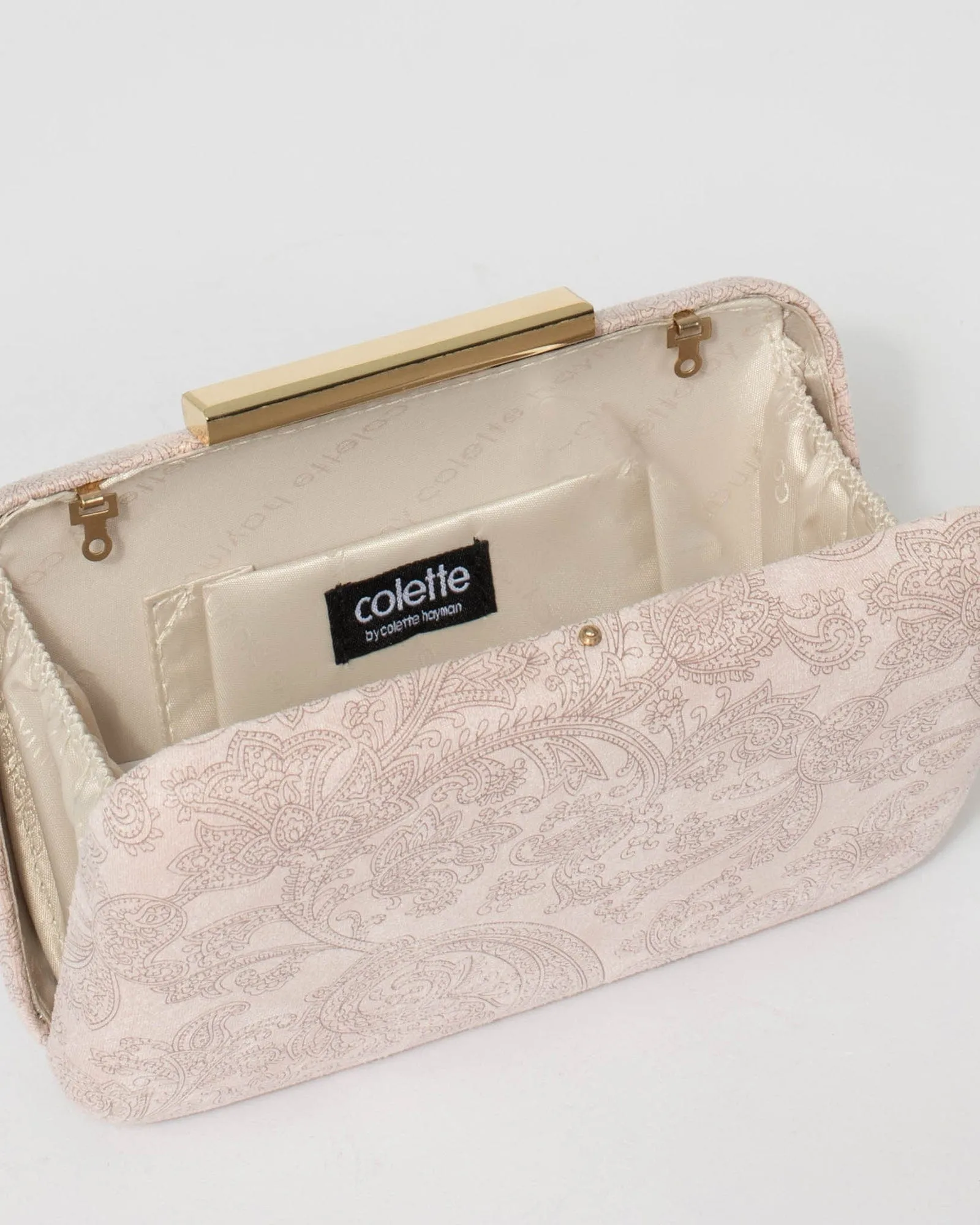 Pink Cassie Rectangle Hardcase Clutch Bag