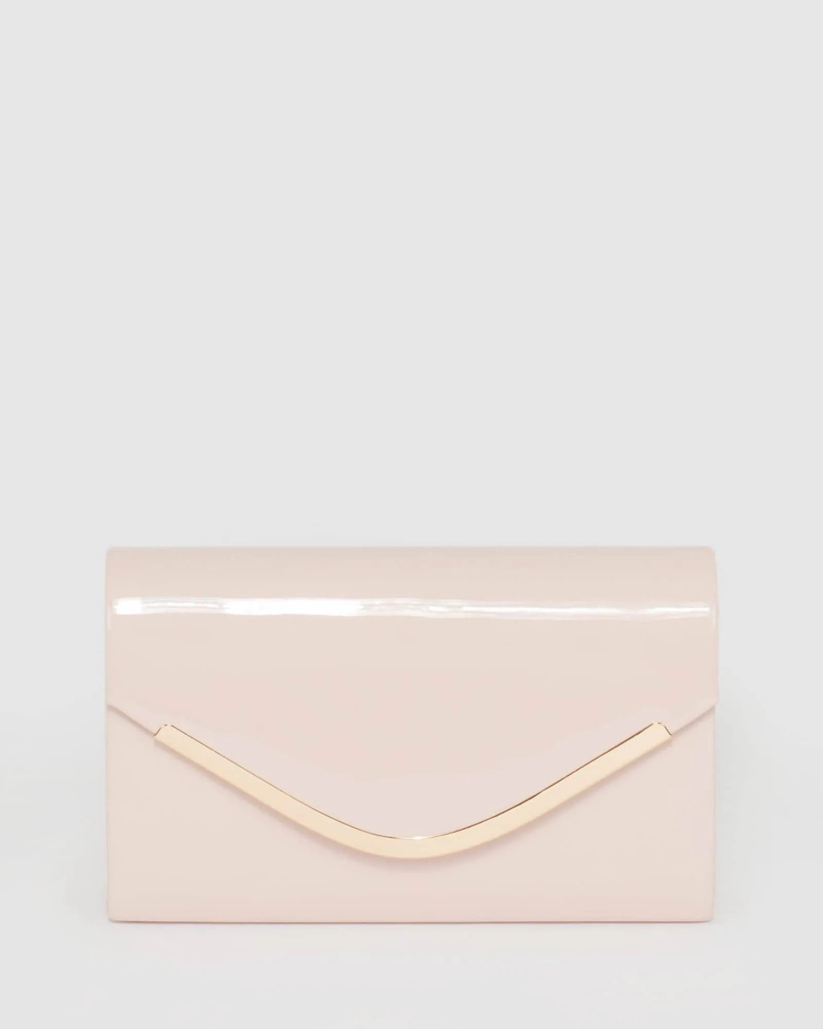 Pink Lila Curve Clutch Bag