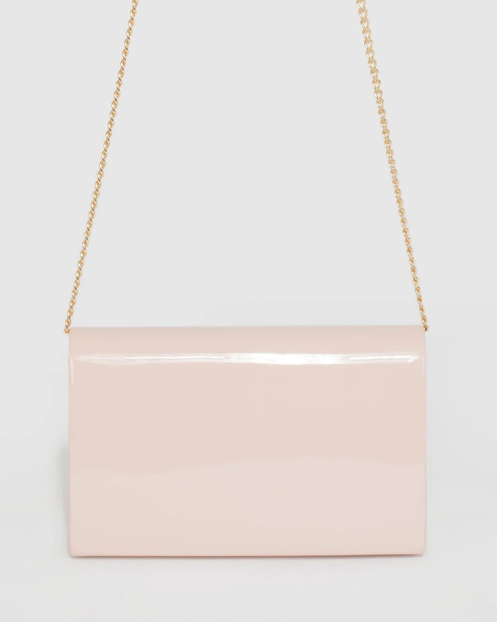 Pink Lila Curve Clutch Bag