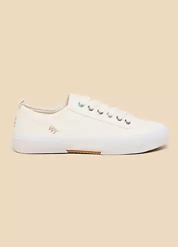 Pippa Canvas Lace Up Trainers by White Stuff | Look Again