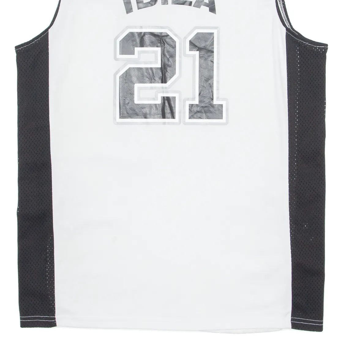 PLANET 2000 Ibiza Basketball Mens Jersey White Sleeveless USA V-Neck M