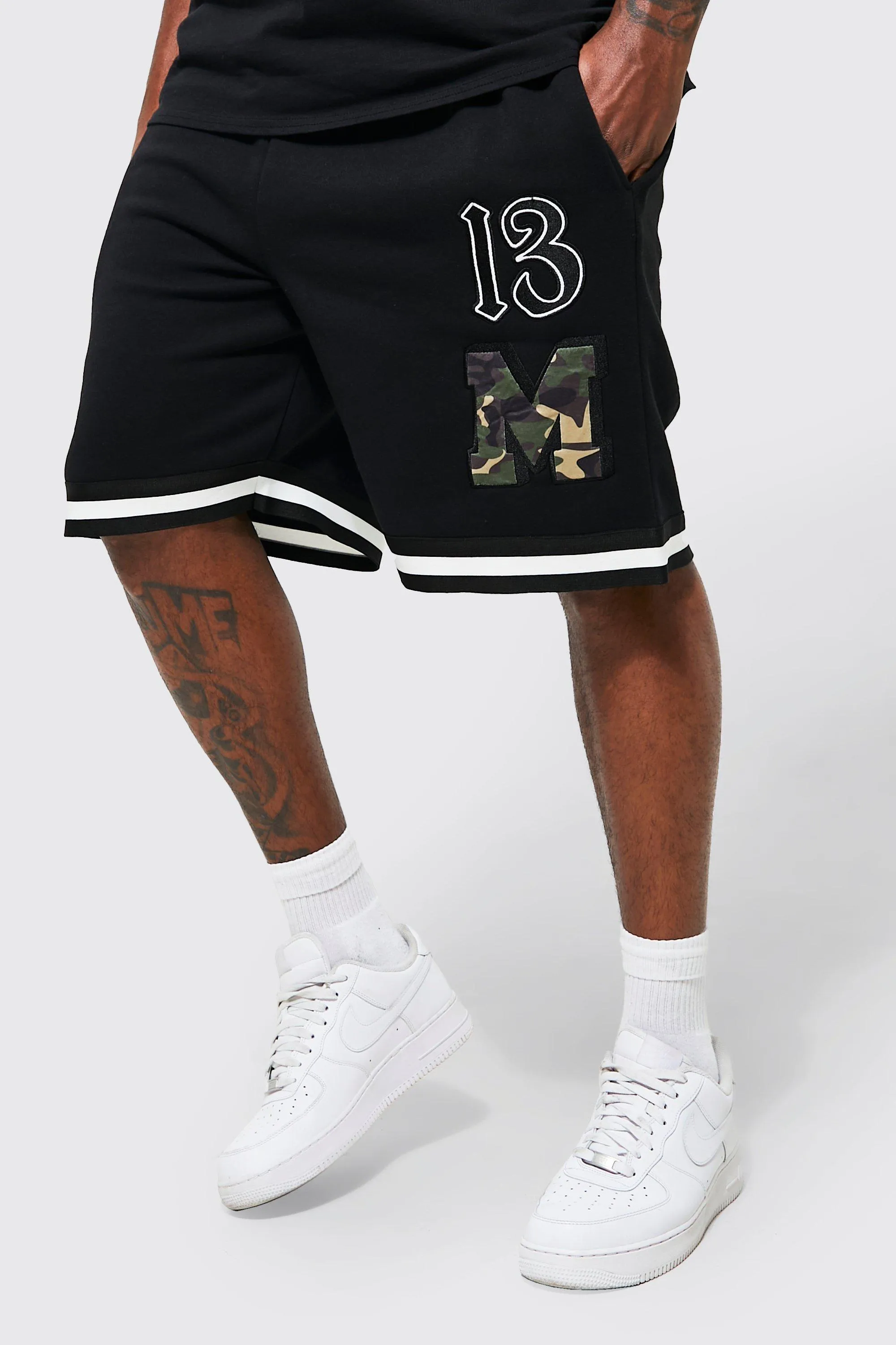 Plus Basketball Varsity Applique Jersey Short