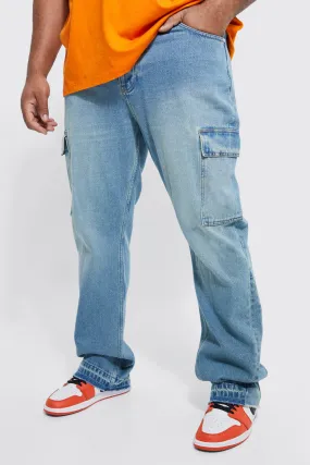 Plus Slim Rigid Flare Cargo Jeans