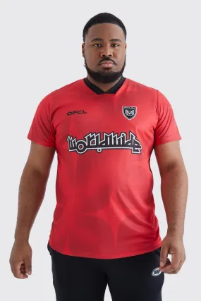 Plus Worldwide Short Sleeve Football Shirt | boohooMAN UK