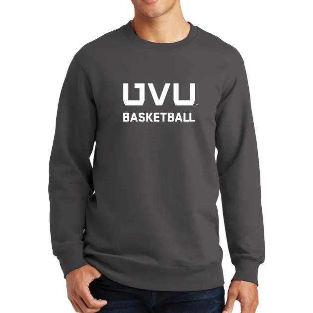 Port & Company Fan Favorite Fleece Crewneck Sweatshirt - UVU Basketball