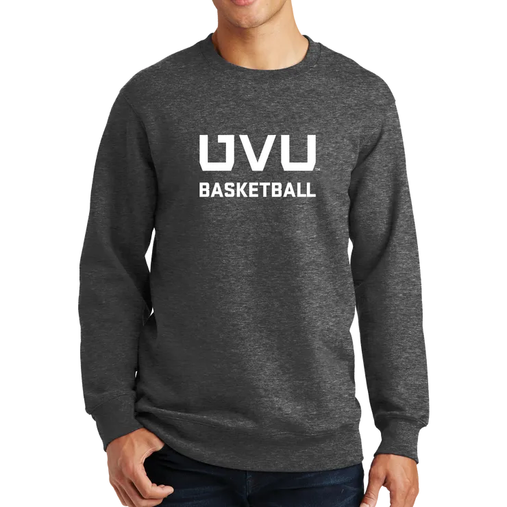 Port & Company Fan Favorite Fleece Crewneck Sweatshirt - UVU Basketball