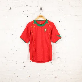 Portugal 2004 Nike Home Football Shirt - Red - S