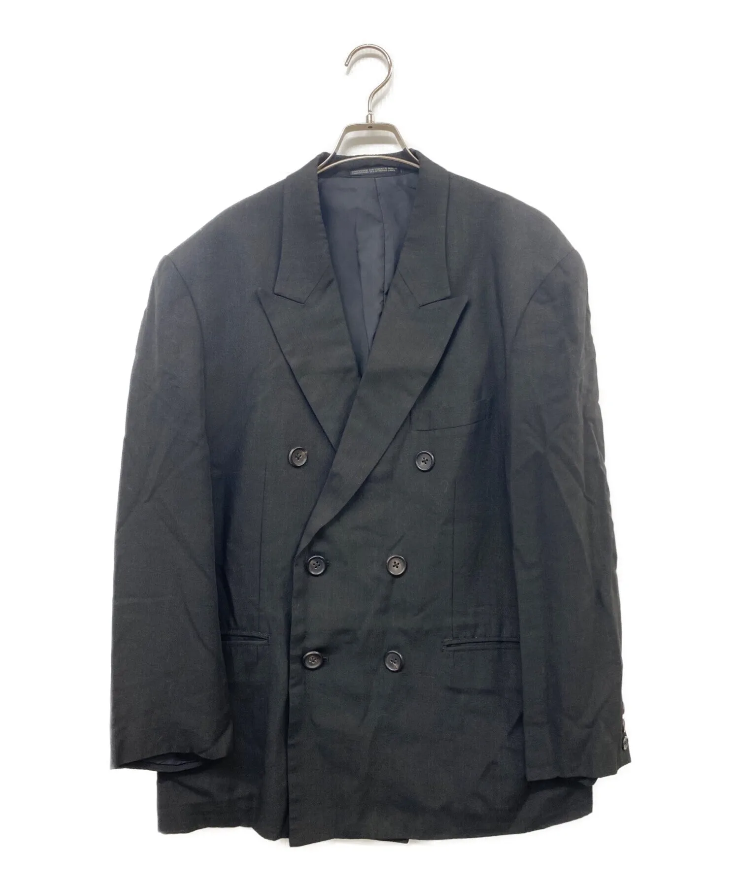 [Pre-owned] Yohji Yamamoto pour homme 80's round letter logo rayon double jacket