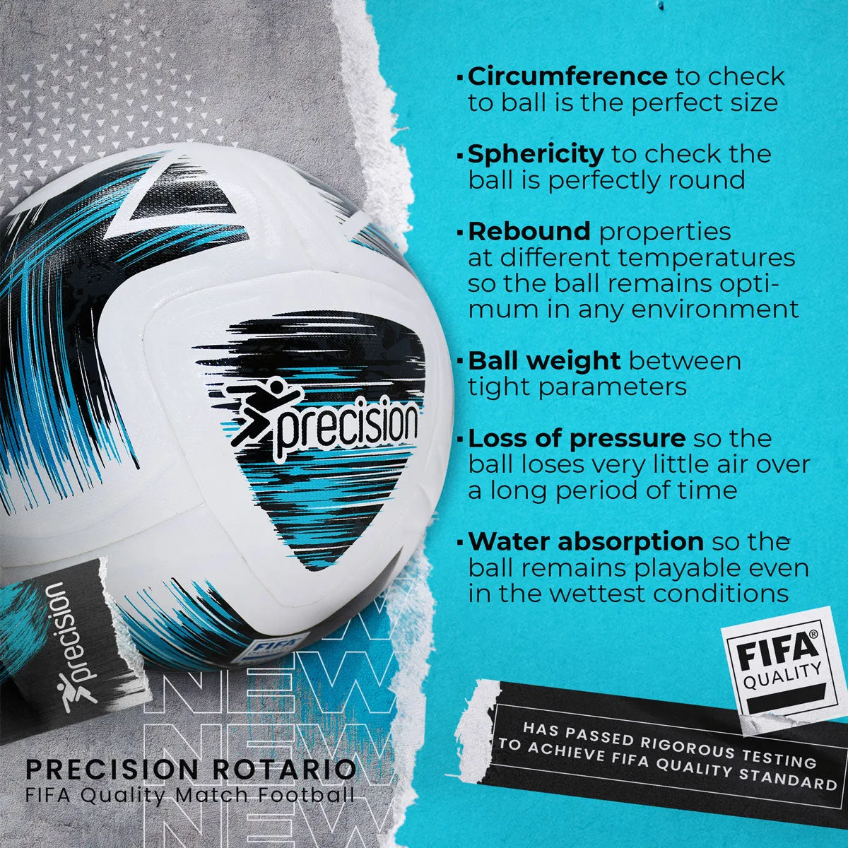 Precision Training Rotario FIFA Quality Match Football