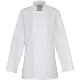 Premier Ladies Long Sleeve Chefs Jacket 