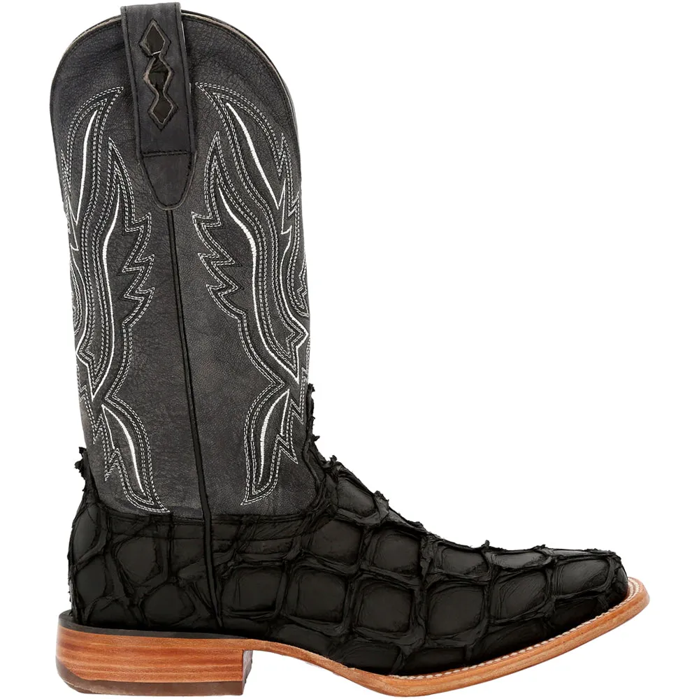 Premium Exotics Pirarucu Square Toe Cowboy Boots