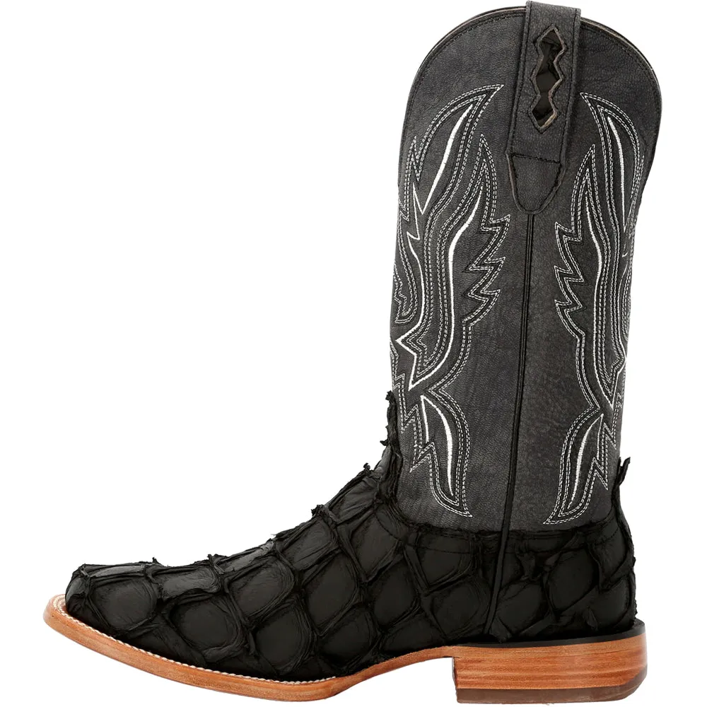 Premium Exotics Pirarucu Square Toe Cowboy Boots