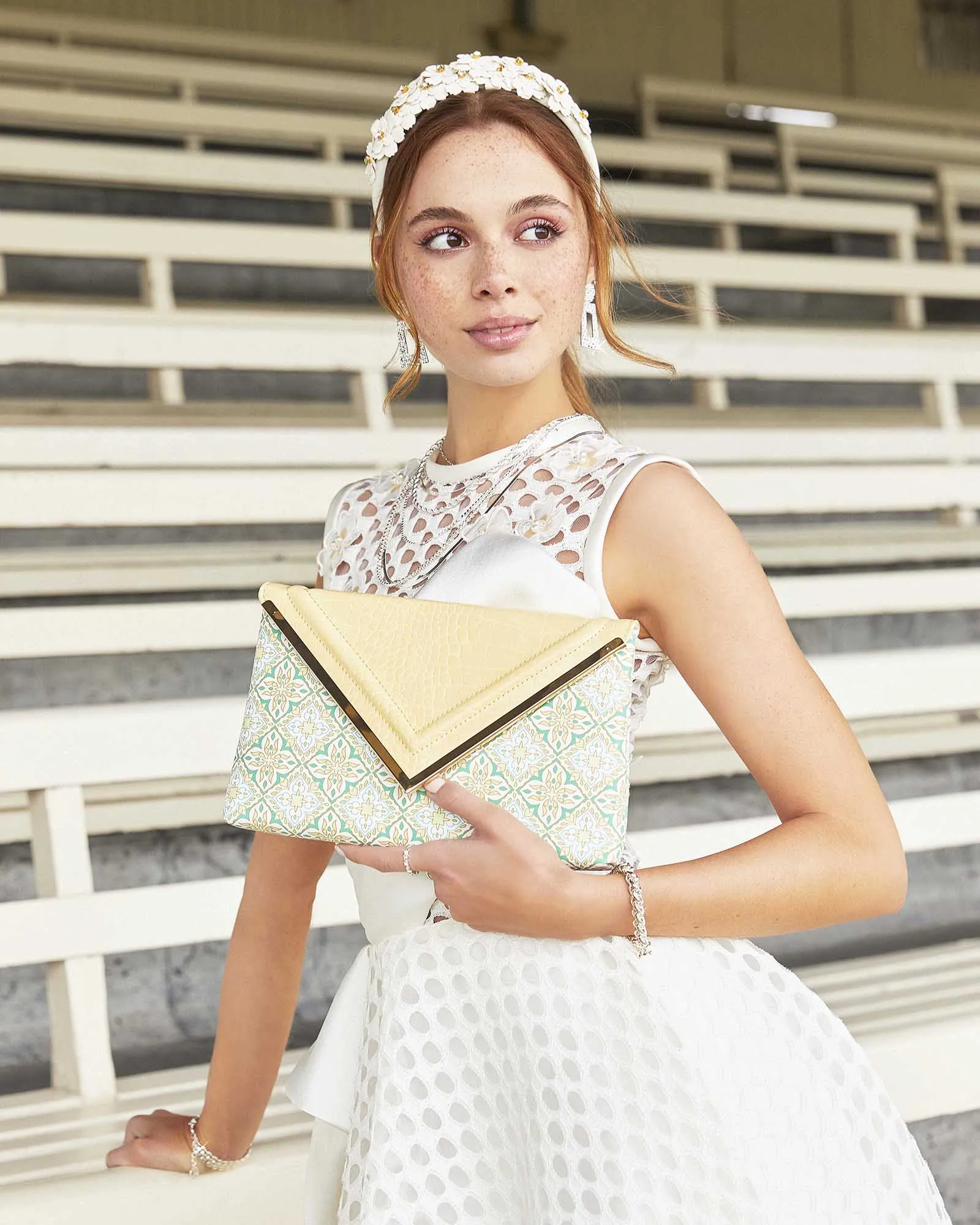 Print Adelia Clutch Bag