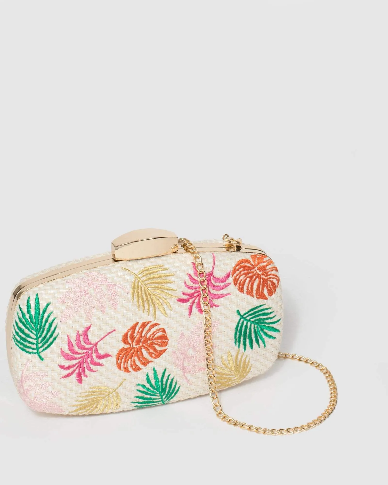 Print Talia Embroidery Clutch Bag