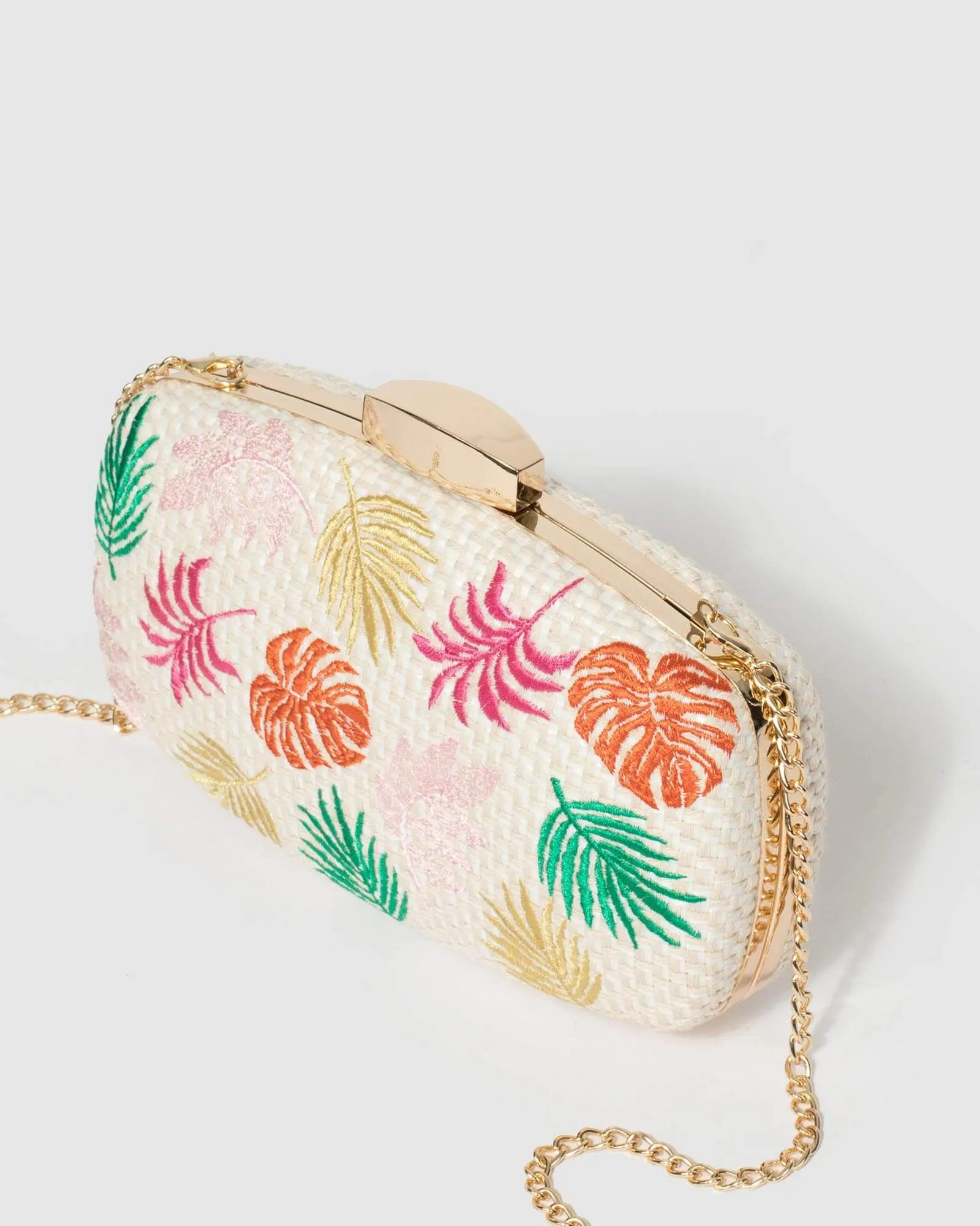 Print Talia Embroidery Clutch Bag