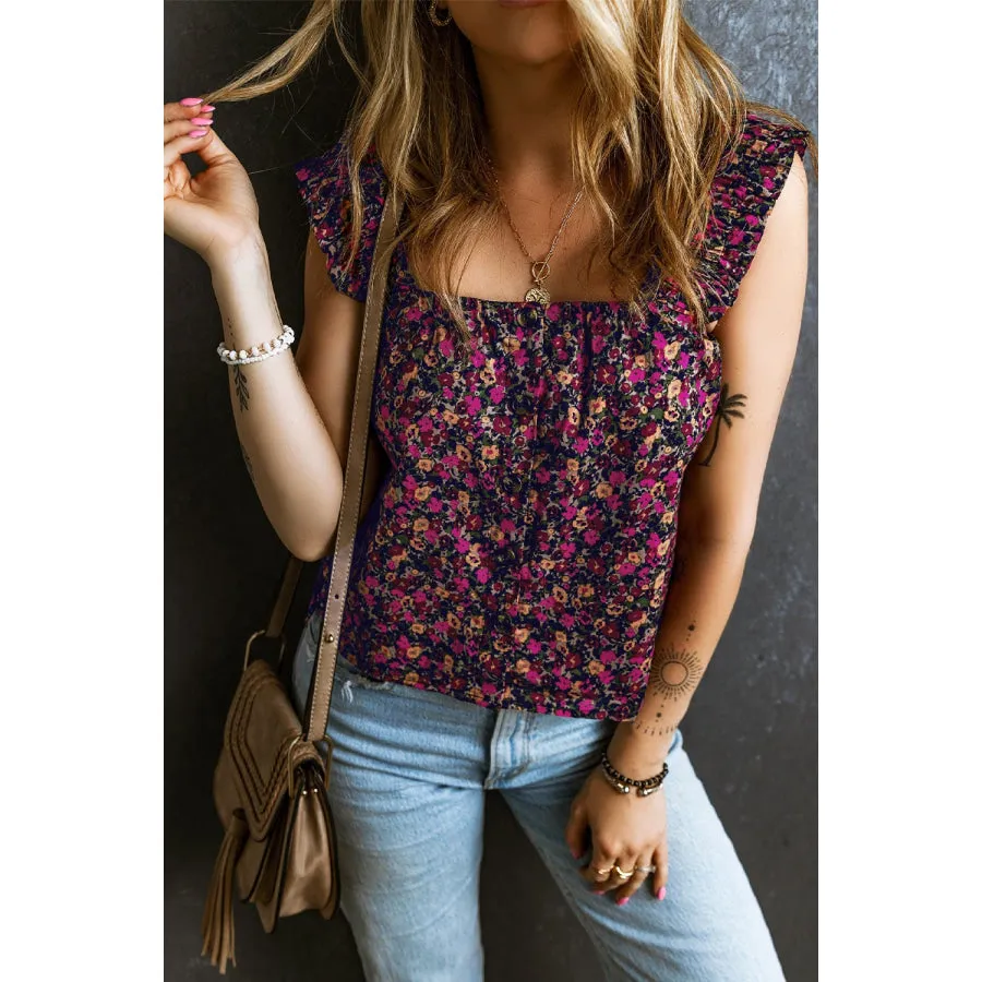 Printed Square Neck Tank