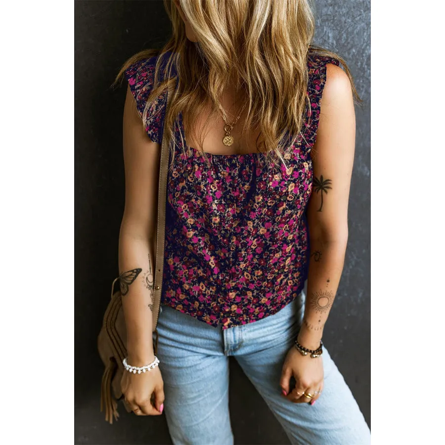 Printed Square Neck Tank