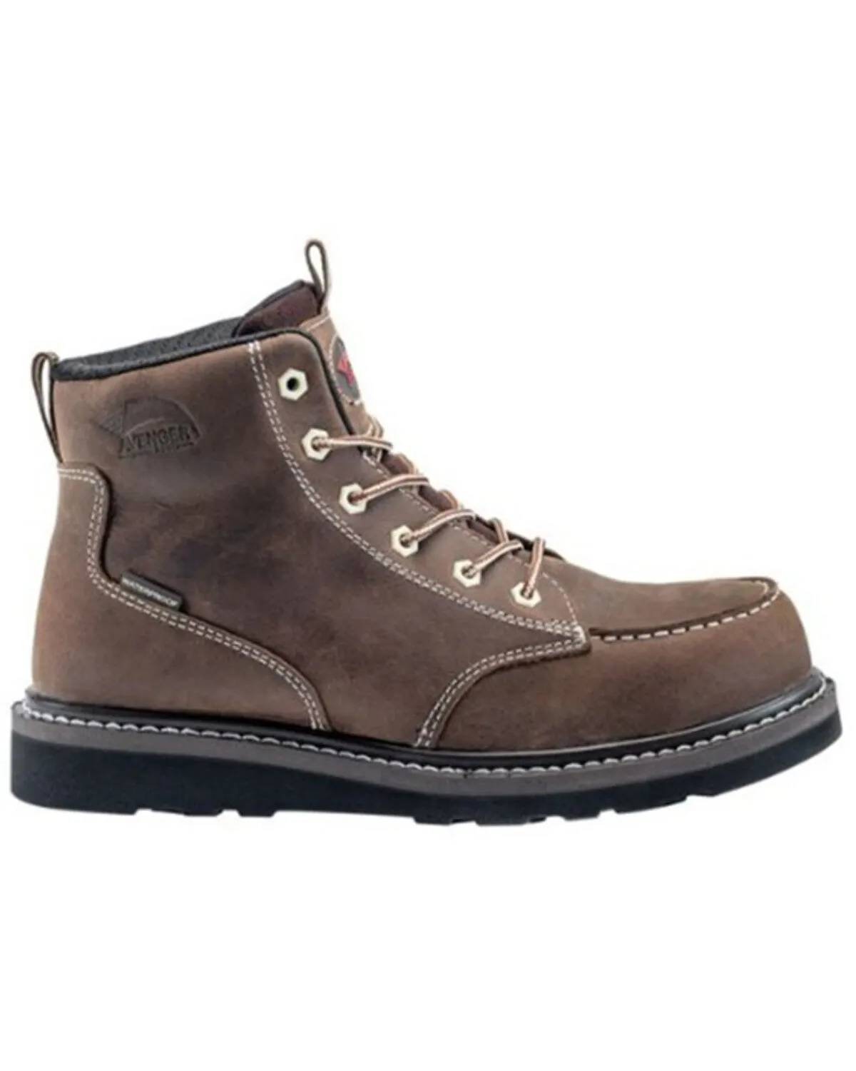 Product Name:  Avenger Men's 7607 Wedge Mid 6" Waterproof Lace-Up Work Boot - Soft Toe