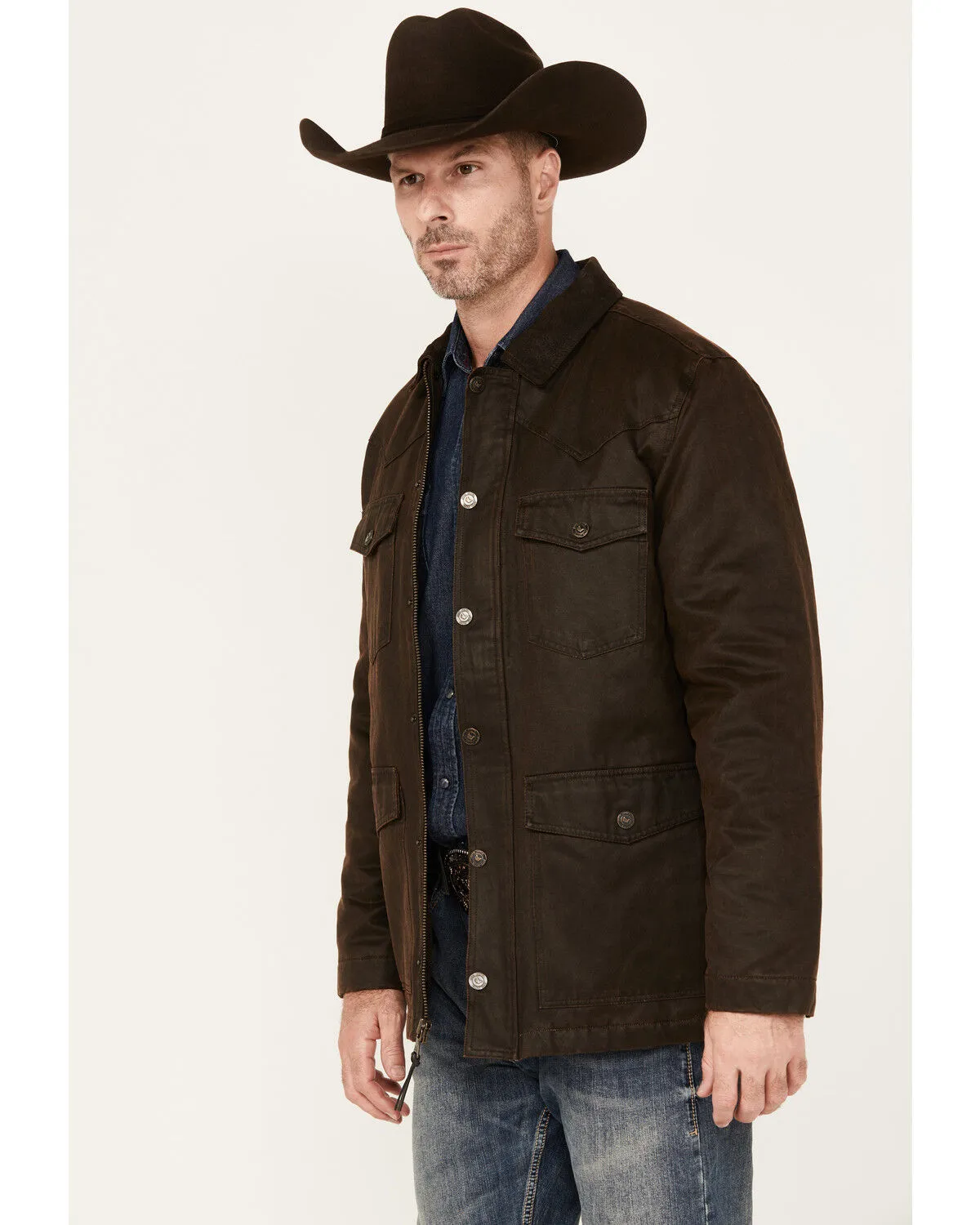 Product Name:  Cody James Men's Oilskin Snap Heavy Jacket