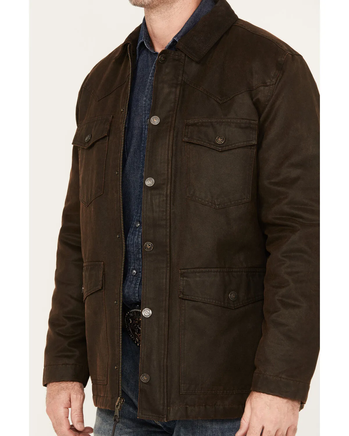 Product Name:  Cody James Men's Oilskin Snap Heavy Jacket