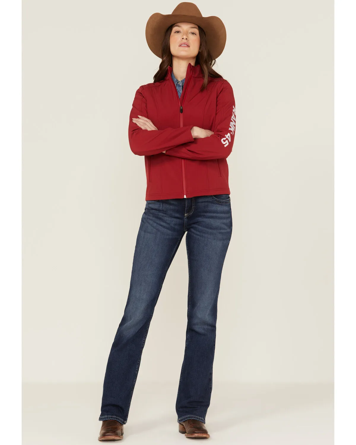 Product Name:  RANK 45® Women's Soft Shell Logo Riding Jacket