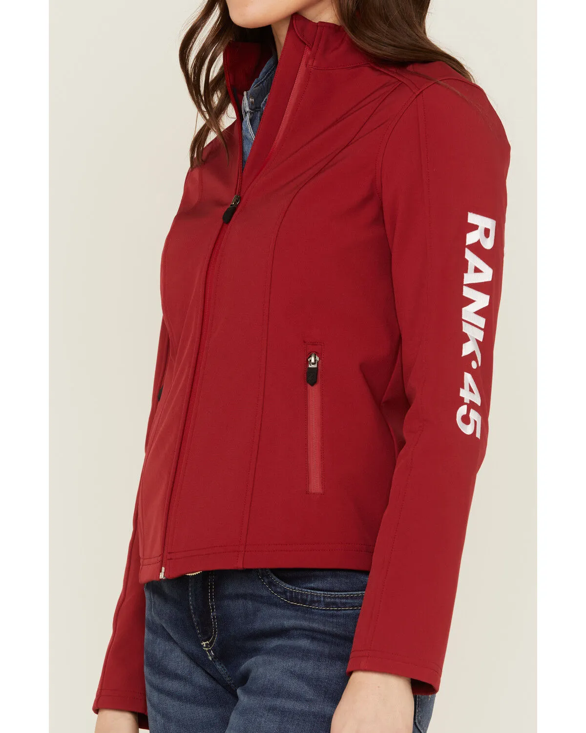 Product Name:  RANK 45® Women's Soft Shell Logo Riding Jacket