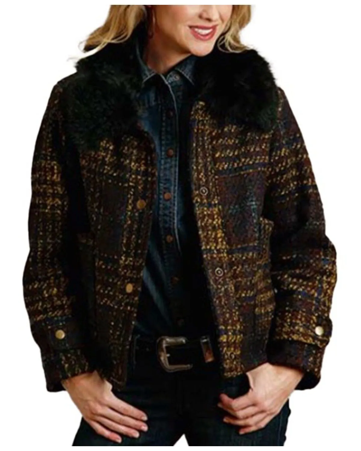 Product Name:  Stetson Women's Boucle Plaid Jacket