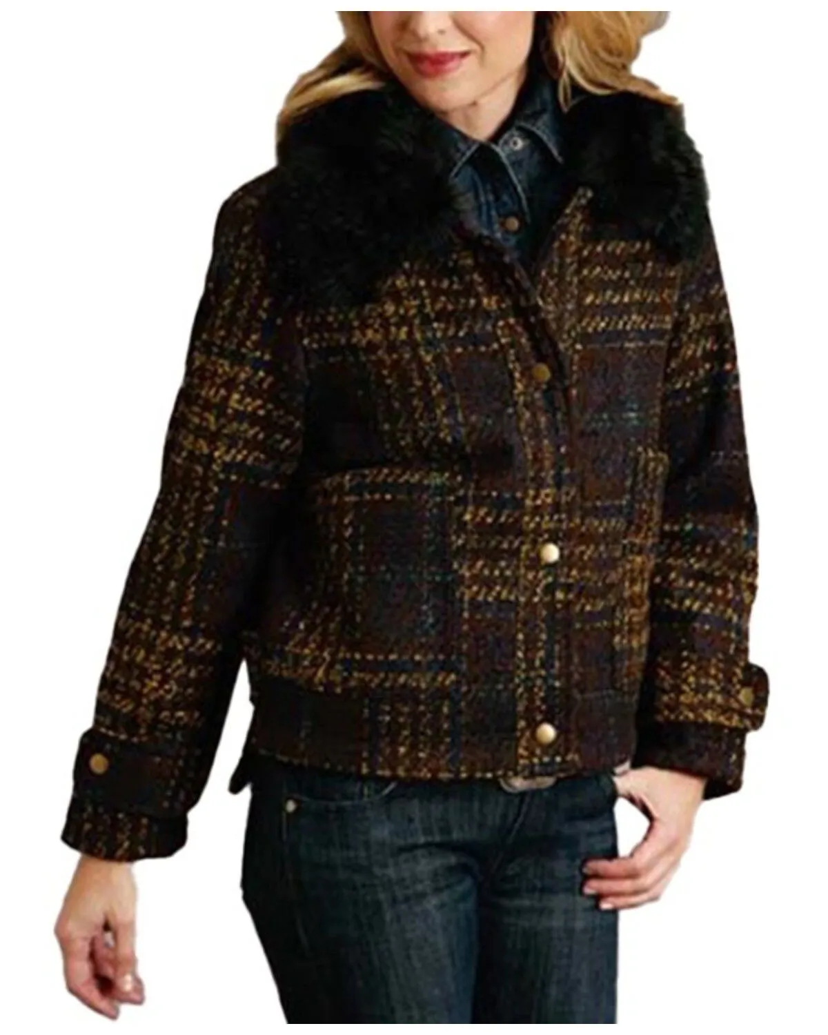 Product Name:  Stetson Women's Boucle Plaid Jacket