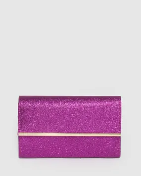 Purple Harriet Clutch Bag