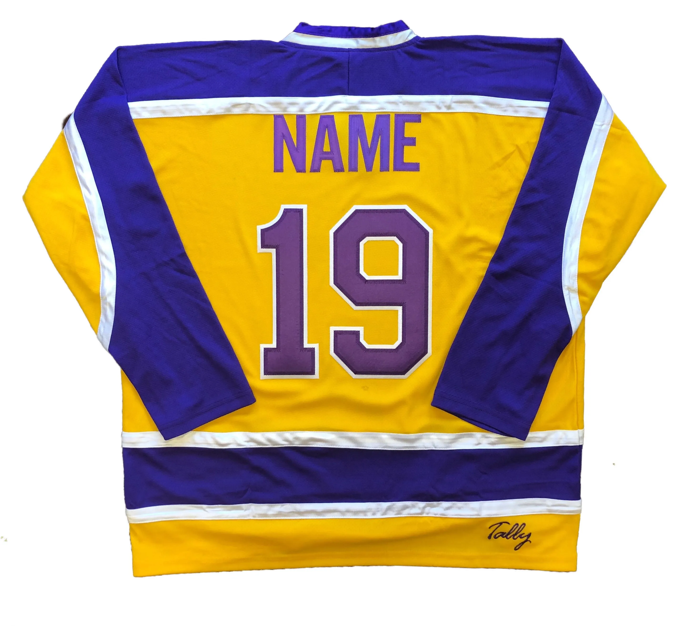 Purple Hockey Jerseys with the Thrashers Twill Logo