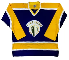 Purple Hockey Jerseys with the Thrashers Twill Logo