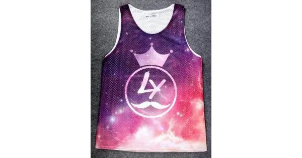 Purple Pink Universe Galaxy Net Sleeveless Mens T-shirt Vest Sports Tank Top