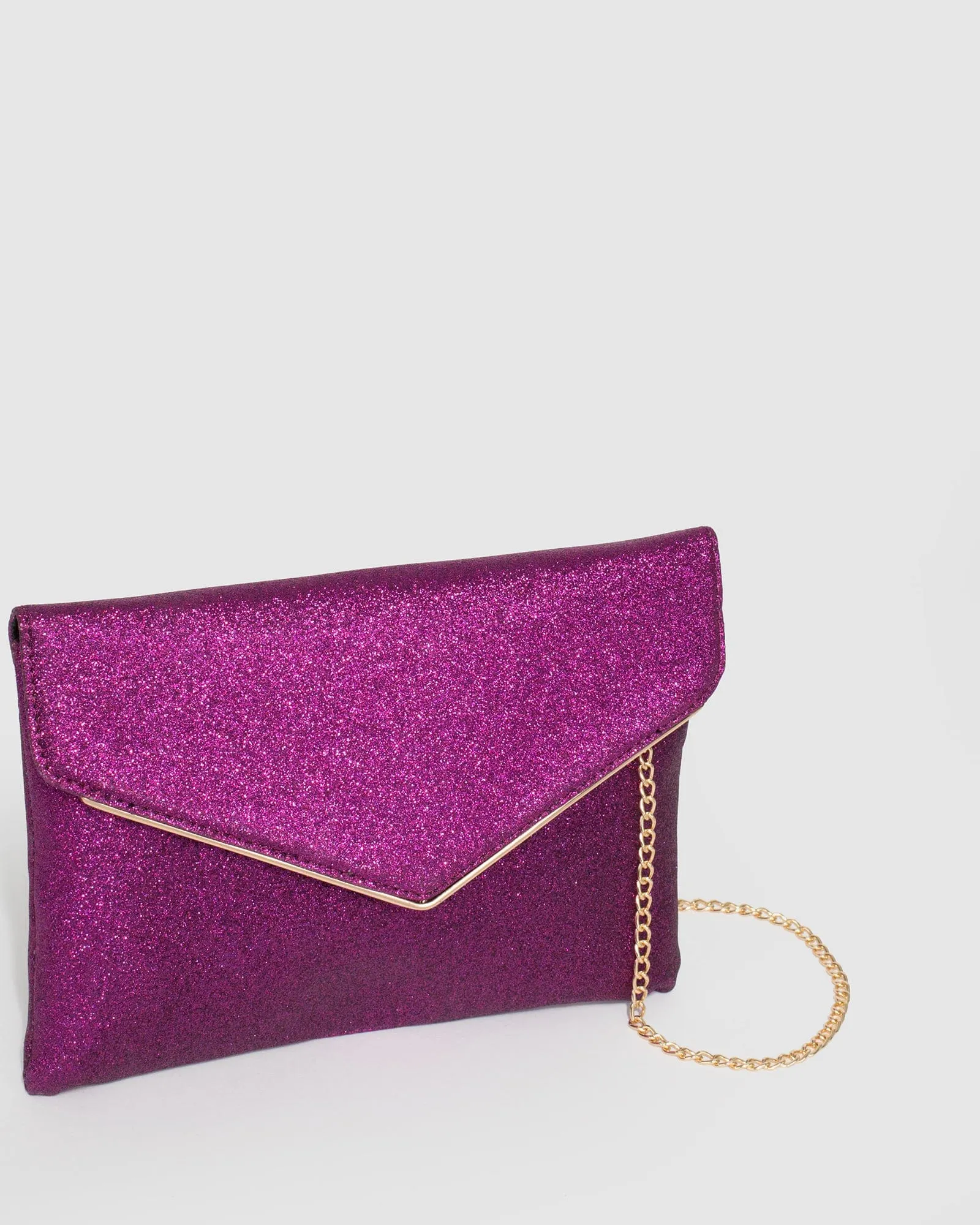 Purple Samantha Clutch Bag