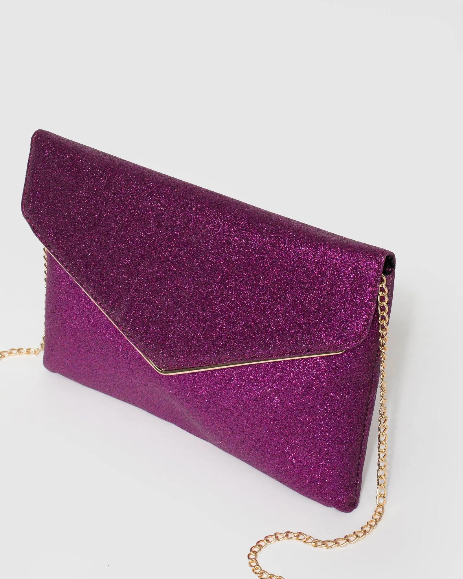 Purple Samantha Clutch Bag