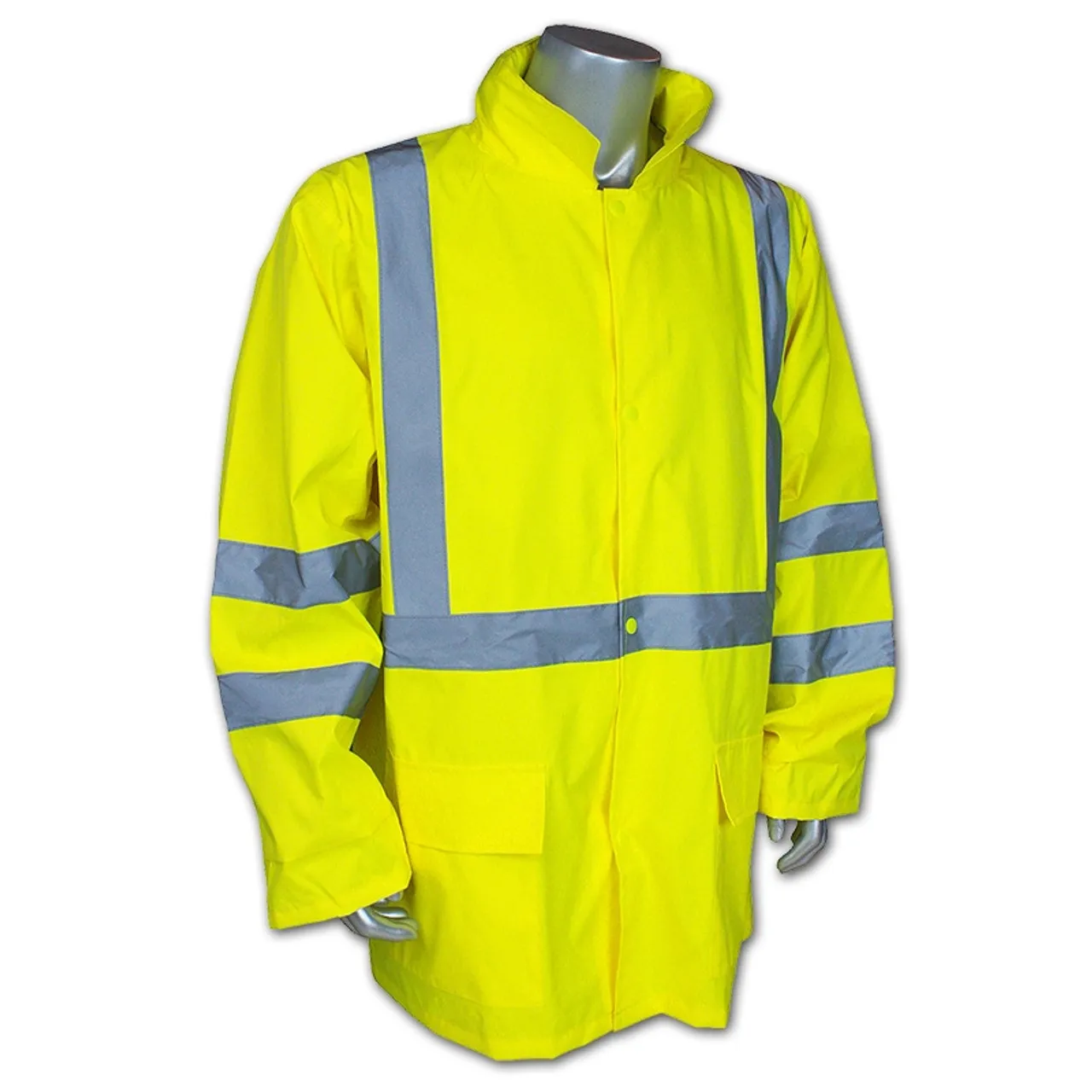 Radians Class 3 Hi Vis Green Lightweight Rain Jacket RW10-3S1Y