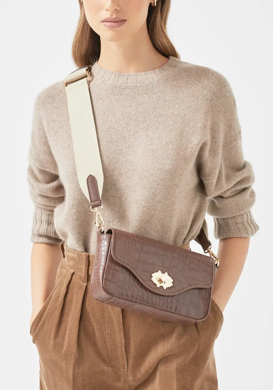 Radley Heirloom Place Faux Cros Crossbody Bag, Walnut