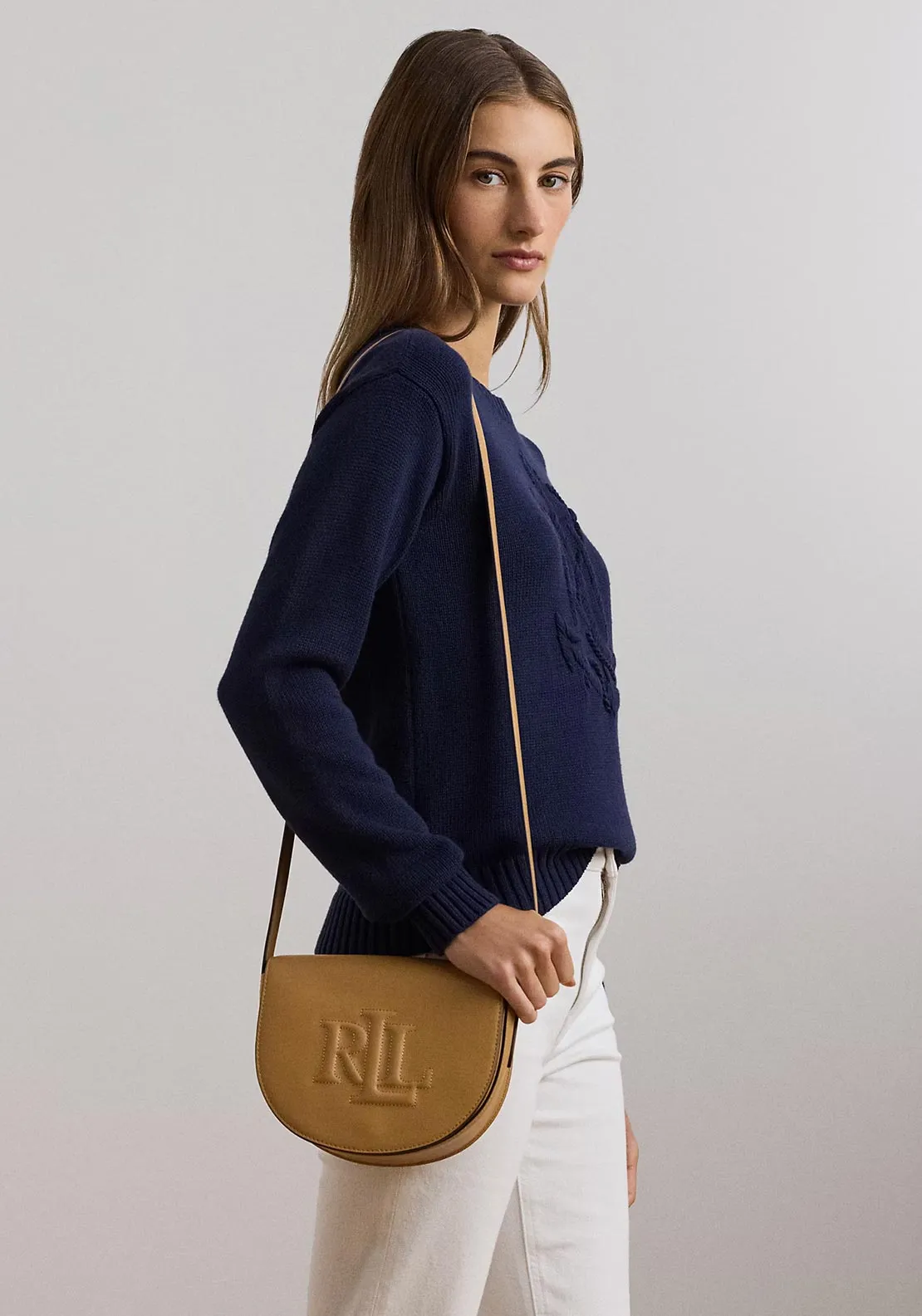 Ralph Lauren Witley Medium Crossbody Bag, Light Tan